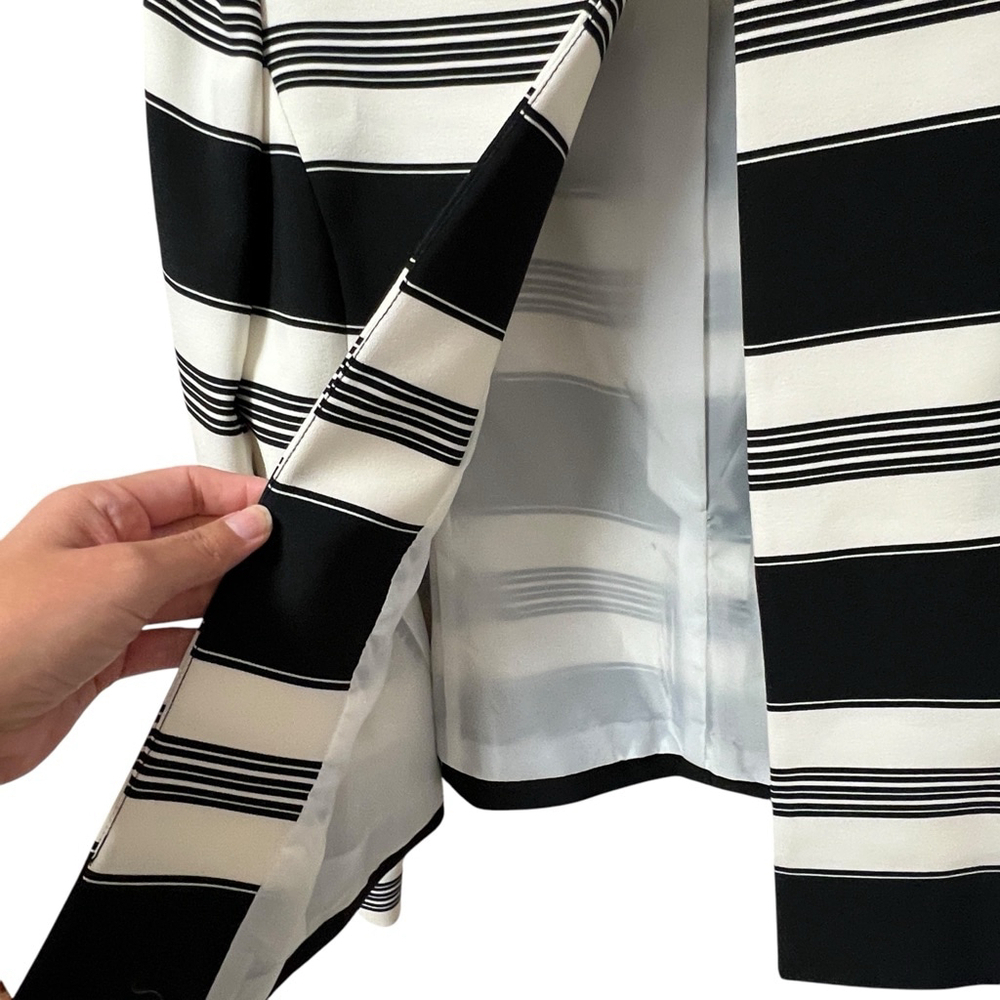 Tahari Arthur S. Levine Women's Cropped Black & White Boxy Blazer Career, 12 - Picture 6 of 15